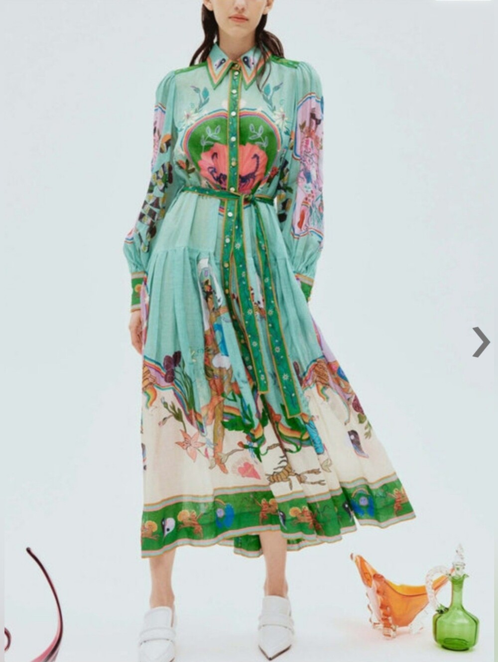 ALEMAIS Multicolor Evergreen Shirt Dress - Picture 3 of 16